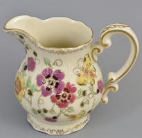 Zsolnay pillangó mintás teás készlet. Hat személyes. Kézzel festett, jelzett, komplett, hibátlan