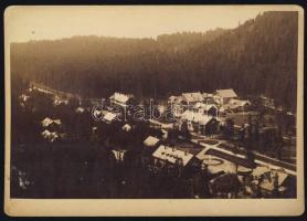 cca 1890 Barlangliget keményhátú fotó Král Gusztáv Liptó-szt-miklós / Höhenlain photo 17x11 cm