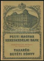 cca 1930 Pesti Magyar Kereskedelmi Bank betétkönyv