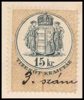 1884 Életmentéstani bizonyítvány, pecséttel, aláírásokkal, 15 kr okmánybélyeggel