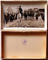 1938 Felvidék szivarkásdoboz a Kassára bevonuéó Horthy képével / Cigar box with picture of Horthy