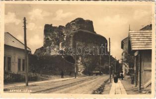 1932 Léva, Levice; utca, vár / street, castle