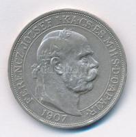 1907KB 5K Ag "Ferenc József koronázásának 40. évfordulója" T:2- ph. 
Adamo K7.1