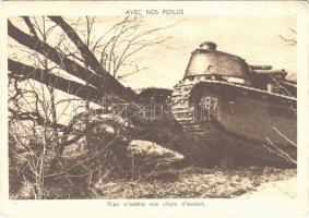 Avec nos Poilus, Rien narrete nos chars dassaut / WWI French military, tank (EK)
