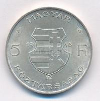 1946. 5Ft Ag "vastag Kossuth" T:2 kis ph. 
Adamo F8