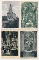 Sümeg, templom belső - 4 db régi képeslap / 4 pre-1945 postcards