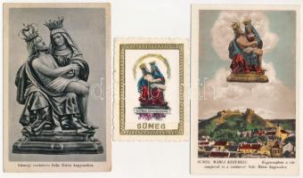 Sümeg, Mária kegyhely - 4 db régi képeslap + 1 szentkép / 4 pre-1945 postcards + 1 small icon card