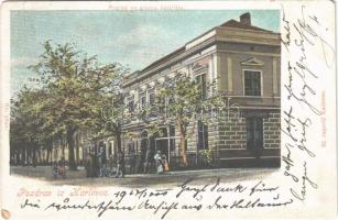 1900 Károlyváros, Karlovac; Pogled na glavno setaliste, Velika Kavarna / Vendéglő és kávéház / restaurant and cafe (EK)