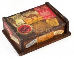 Römikártya, 2 pakli, teljes, fa kártyatartó dobozban