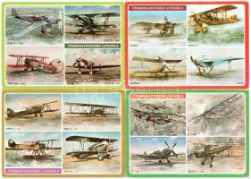 10 db MODERN használatlan csehszlovák katonai repülőgépes motívum képeslap / 10 modern unused Czechoslovakian motive postcards: military aircrafts