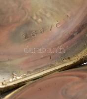 Negyedütős zsebóra szerkezet ezüst tokban. Nem működik, számlap, mutató, plexi lejár. Repetition á q...