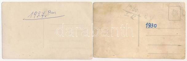 Budapest, üzletek (Racsinszky János, Moschina Antal,Pálfy Ferenc) - 4 db régi fotó képeslap / 4 pre-...