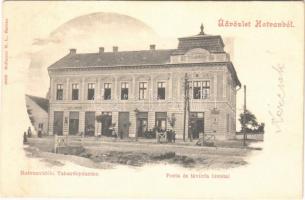 1902 Hatvan, Hatvanvidéki Takarékpénztár, M. kir. posta és távirda hivatal, Gaál Ignác üzlete. Hoffmann M. L. kiadása (EK)