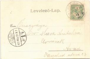 1902 Hatvan, Hatvanvidéki Takarékpénztár, M. kir. posta és távirda hivatal, Gaál Ignác üzlete. Hoffm...