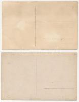 Budapest, konyha belsők - 4 db régi fotó képeslap / 4 pre-1945 photo postcards