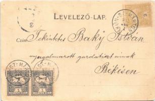 1902 Kunszentmárton, utca, híd, templom (fa)