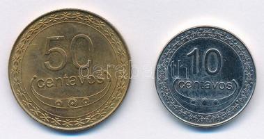 Kelet-Timor 2004. 50c Ni-sárgaréz + 2003. 10c Ni-acél T:1- East Timor 2004. 50 Centavos Ni-Brass + 2003. 10 Centavos Ni-Steel C:AU