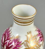 Egyedi festésű virágos váza. Union porcelán. Kézzel festett, jelzett, hibátlan 28 cm