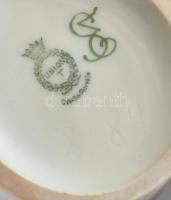 Egyedi festésű virágos váza. Union porcelán. Kézzel festett, jelzett, hibátlan 28 cm