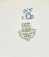 Zsolnay porcelán váza egyedi virágos festéssel. Kézzel festett, jelzett, hibátlan. 14 cm