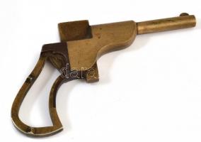Réz pisztoly öntőforma, h: 13 cm