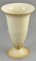 Rosenthal aranyozott peremű porcelán váza, peremén kis hibával, jelzett, m: 29 cm