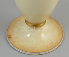 Rosenthal aranyozott peremű porcelán váza, peremén kis hibával, jelzett, m: 29 cm