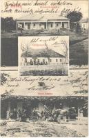 1909 Heves, Remenyik kastély, Gyógyszertár, Braun kastély, hintó. Adler nyomda kiadása