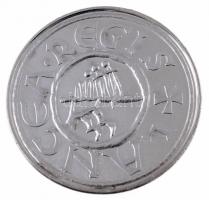 DN A magyar címer kialakulásának történelme pénzérméken - Lancea Regis ezüstdenár ezüstözött fém emlékérem tanúsítvánnyal (20mm) T:PP