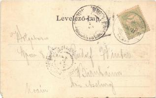 1904 Balatonföldvár, parti házak, csónakázók. Gerendai Gyula kiadása (EM)