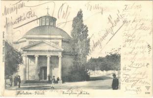 1902 Balatonfüred, Templom. Grüner Simon kiadása (fa)