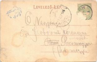 1905 Siófok, Hajókikötő, Baross gőzhajó. Balázsovich Gyula fényképész kiadása (EB)