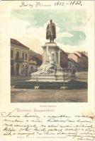 1902 Szekszárd, Garay szobor, Krammer Vilmos üzlete. Árva J. kiadása (lyuk / pinhole)