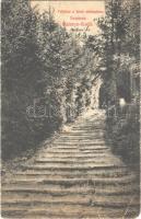 1910 Balatonszemes, Szemes; feljárat a felső sétányhoz. Fellner Soma kiadása (EM)