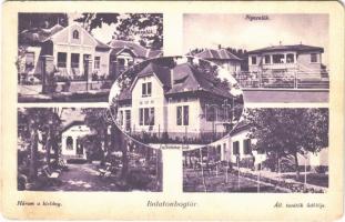 1937 Balatonboglár, nyaralók, Julianna lak, villa, Három a kislány, Állami tanítók üdülője (kopott sarkak / worn corners)
