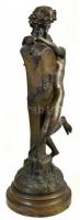 Zeusz és a nimfa. Nagy méretű bronz szobor. Azonosítatlan jelzéssel. 52 cm