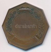 1910. "Szolnoki 'MÁV' Sport Egyesület" kétoldalas Br sport emlékérem (40x40mm) T...