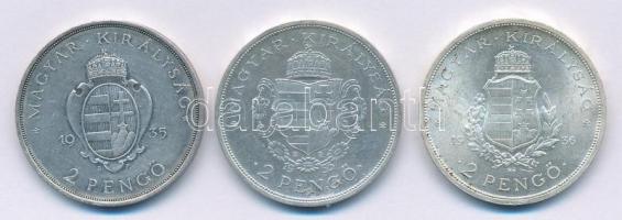 1935. 2P Ag "Pázmány" + 1935. 2P Ag "Rákóczi" + 1936. 2P Ag "Liszt Ferenc&q...
