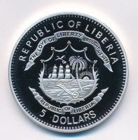 Libéria 2009. 5$ ezüstözött Cu "A történelem legnagyobb hadurai - Oroszlánszívű Richárd" r...