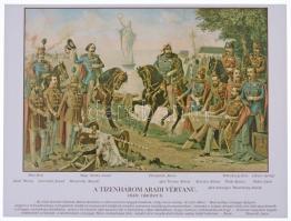 DN "Tizenhárom aradi vértanú" ezüstözött Cu-Zn emlékérem szett dísztokban, tanúsítvánnyal,...