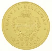 DN "Magyar aranypénzek utánveretben - Rákóczi Ferenc jubileumi 40 Pengő" aranyozott Ag eml...