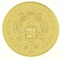 DN "Magyar aranypénzek utánveretben - II. Ferenc dukát, 1794" aranyozott Ag emlékérem tanú...