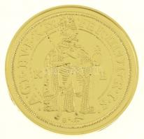 DN Magyar aranypénzek utánveretben - III. Ferdinánd aranyforint 1639 aranyozott Ag emlékérem tanúsítvánnyal (5,5g/0.333/25mm) T:PP