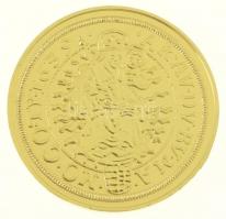 DN "Magyar aranypénzek utánveretben - III. Ferdinánd aranyforint 1639" aranyozott Ag emlék...
