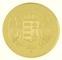 DN "Magyar aranypénzek utánveretben - Arany 20 pengő 1928" aranyozott Ag emlékérem tanúsít...