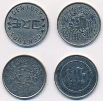 Japán DN 4db-os zseton, bárca tétel, mind különféle T:2-,3
Japan ND 4pcs of jeton, token lot, all d...