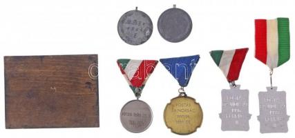 Vegyes 7db-os teke sport díj- és emlékérem, 4 darab szalaggal T:vegyes