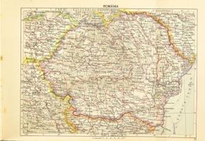 1929 r. Cholnoky Jenő (szerk.): Földrajzi és statisztikai atlasz. 78 fő és 155 melléktérkép, világst...
