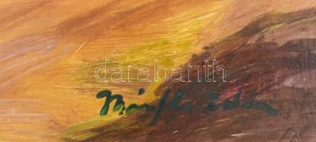 Márffy Ödön jelzéssel: Ruhaszárítás. Olaj, farost. 68x83 cm