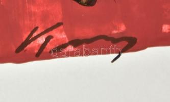 Olvashatatlan jelzéssel: Örvény. Olaj, papír. 57x87 cm